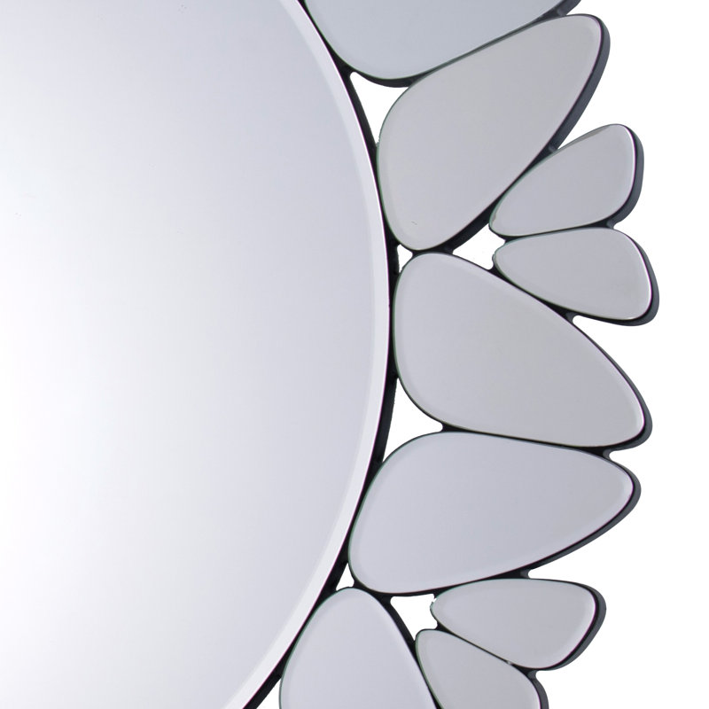 Ebern Designs Round Glass Wall Mirror Wayfair